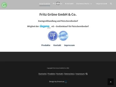 Website von Fritz Grüne GmbH & Co.