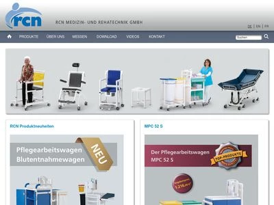 Website von RCN Medizin- und Rehatechnik GmbH
