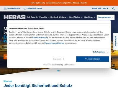 Website von HERAS Deutschland GmbH