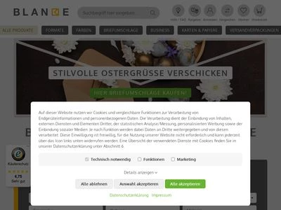 Website von Blanke Briefhüllen GmbH