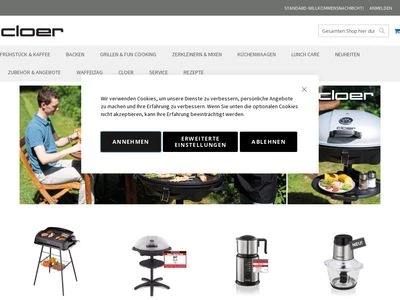 Website von Cloer Elektrogeräte GmbH