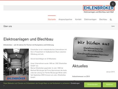 Website von Ehlenbröker GmbH