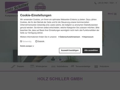 Website von Holz Schiller GmbH