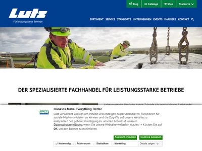 Website von Eduard Lutz Schrauben-Werkzeuge GmbH