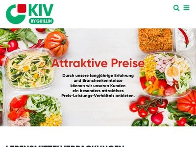 Website von KIV Verpackungen GmbH