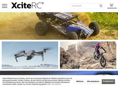 Website von XciteRC Modellbau GmbH & Co. KG