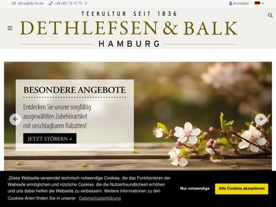 Website von Dethlefsen & Balk GmbH