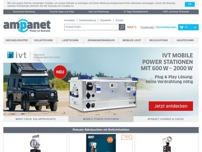 Website von ampanet GmbH