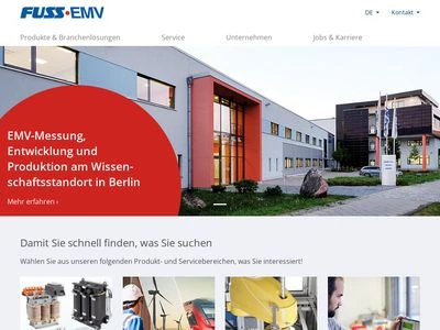 Website von FUSS-EMV Ing. Max Fuss GmbH & Co. KG