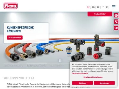 Website von Flexa GmbH & Co Produktion und Vertrieb KG