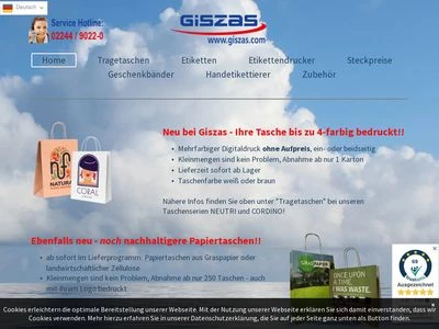 Website von Giszas GmbH