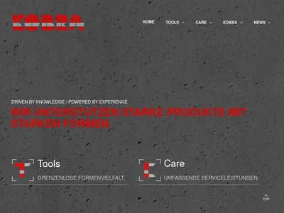 Website von KOBRA Formen GmbH