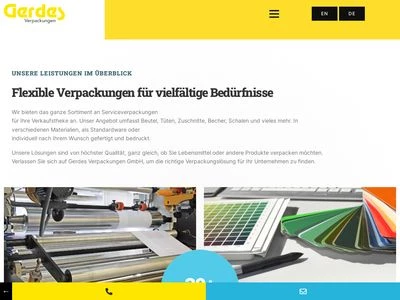 Website von Gerdes Verpackungen GmbH