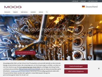 Website von Moog GmbH