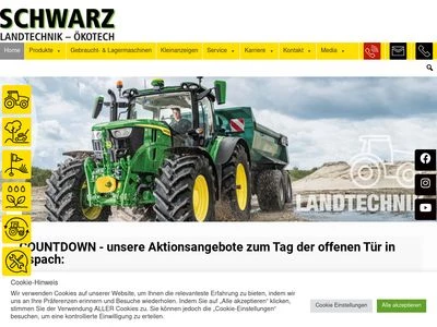 Website von Schwarz GmbH Landtechnik-Ökotech Vertrieb