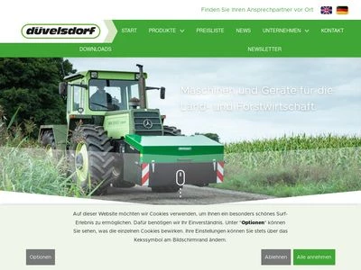 Website von Düvelsdorf Handelsgesellschaft mbH