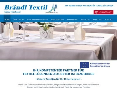 Website von Brändl Textil GmbH