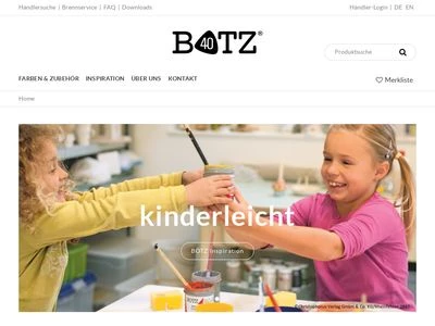 Website von BOTZ GmbH - Keramische Farben
