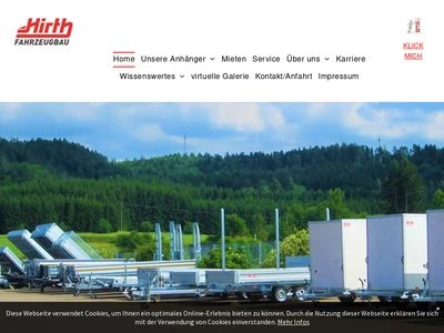 Website von Hirth Fahrzeugbau GmbH