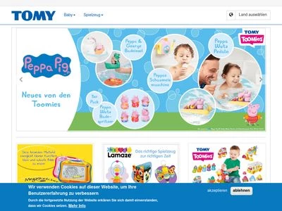 Website von TOMY Deutschland GmbH