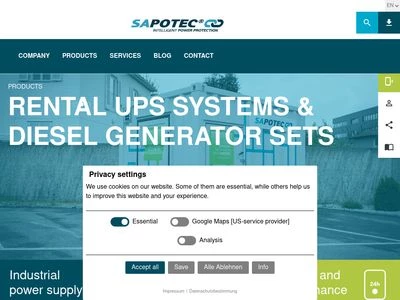 Website von SAPOTEC GmbH