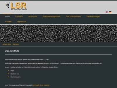 Website von LSR Materials GmbH & Co. KG