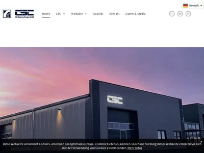 Website von CSC Bearing Europe GmbH