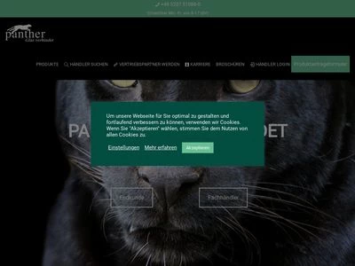 Website von Panther Glas Deutschland GmbH