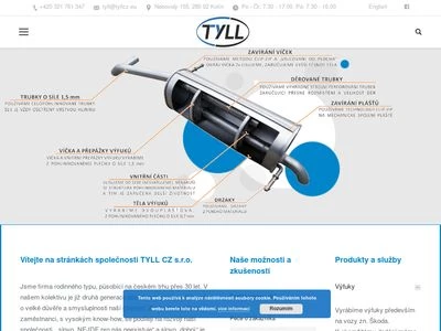 Website von Vyfuky Tyll