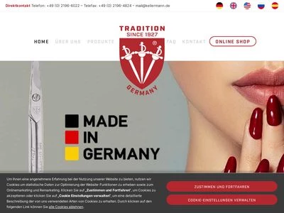 Website von Kellermann & Co. Drei Schwerter GmbH
