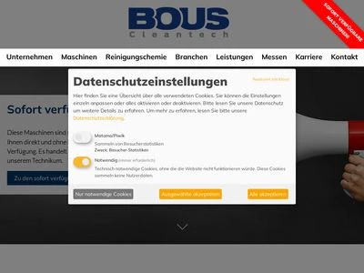 Website von Apparatebau Clemens Bous GmbH & Co. KG