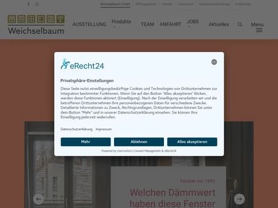 Website von Weichselbaum GmbH