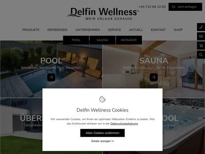 Website von Delfin Wellness GmbH
