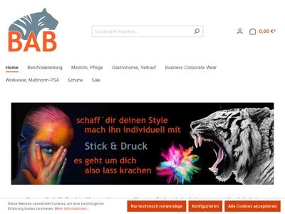 Website von BAB.eu GmbH