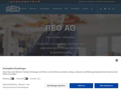 Website von REO AG