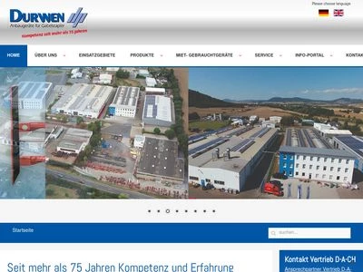 Website von Durwen Maschinenbau GmbH