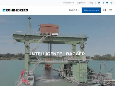 Website von Rohr-Idreco Bagger GmbH