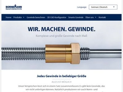 Website von Bornemann Gewindetechnik GmbH & Co. KG