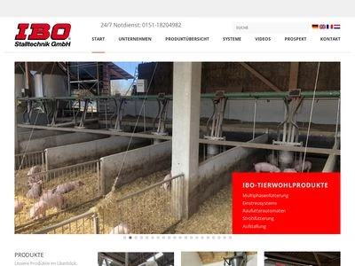 Website von IBO Stalltechnik GmbH