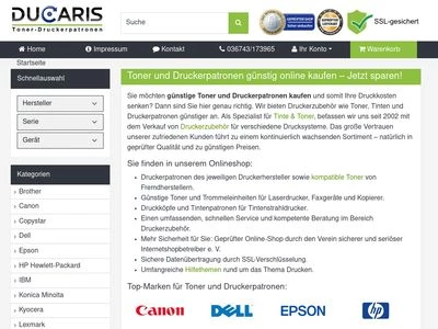 Website von DUCARIS GmbH