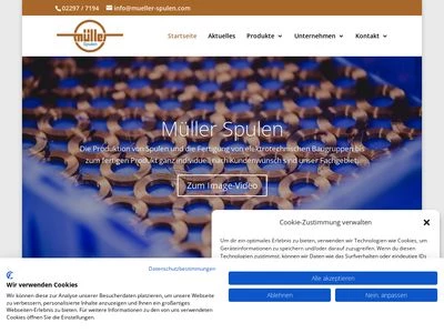 Website von Michael Müller Spulenwickeltechnik GmbH & Co. KG