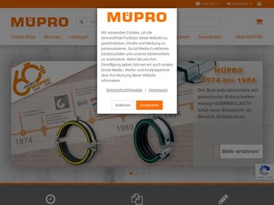 Website von MÜPRO GmbH