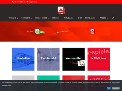 Website von Nürnberger-Spielkarten-Verlag GmbH