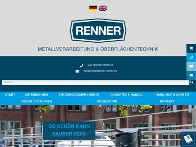 Website von Metallwerke Renner GmbH