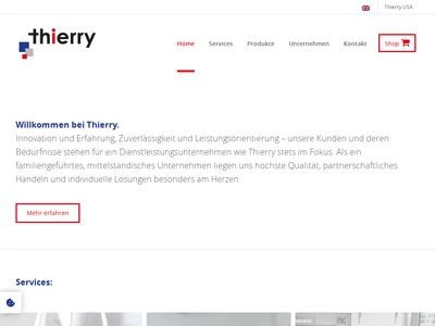 Website von Thierry Präzisionslackiertechnik GmbH