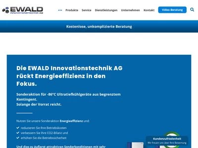 Website von Ewald Innovationstechnik GmbH
