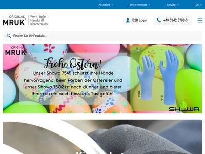 Website von MRUK Import Export GmbH