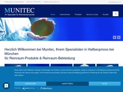 Website von MUNITEC Vertriebs-GmbH