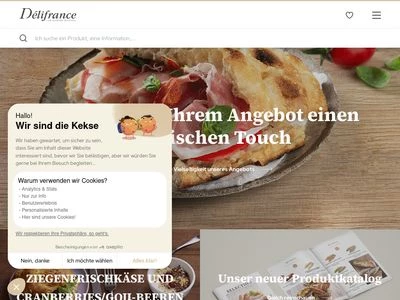 Website von Délifrance Deutschland GmbH