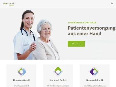 Website von Noracent Pharma Handels GmbH